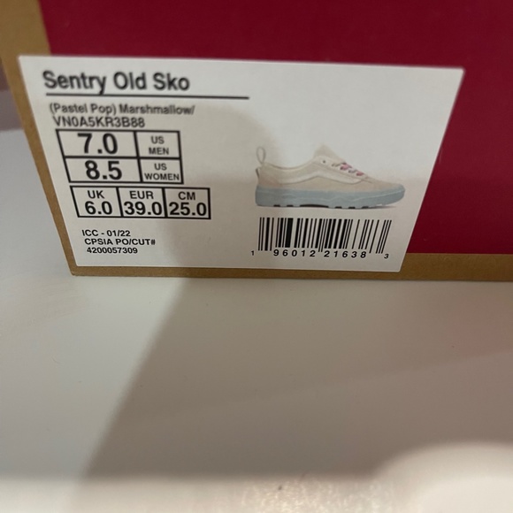 Vans Sentry Old Skool Marshmallow Suede Leather Upper NEW in Box Women's 8.5 - Picture 9 of 9